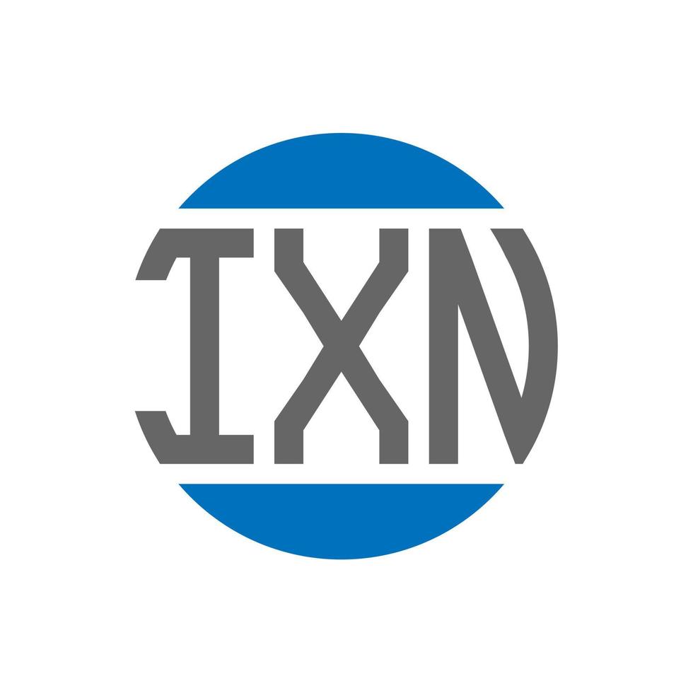 diseño del logotipo de la letra ixn sobre fondo blanco. concepto de logotipo de círculo de iniciales creativas ixn. diseño de letra ixn. vector