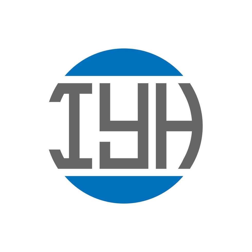 diseño de logotipo de letra iyh sobre fondo blanco. concepto de logotipo de círculo de iniciales creativas iyh. diseño de letras iyh. vector