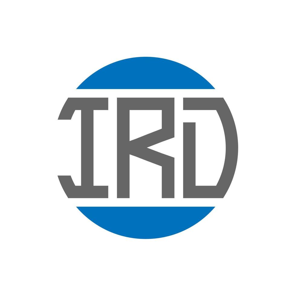 IRD letter logo design on white background. IRD creative initials circle logo concept. IRD letter design. vector