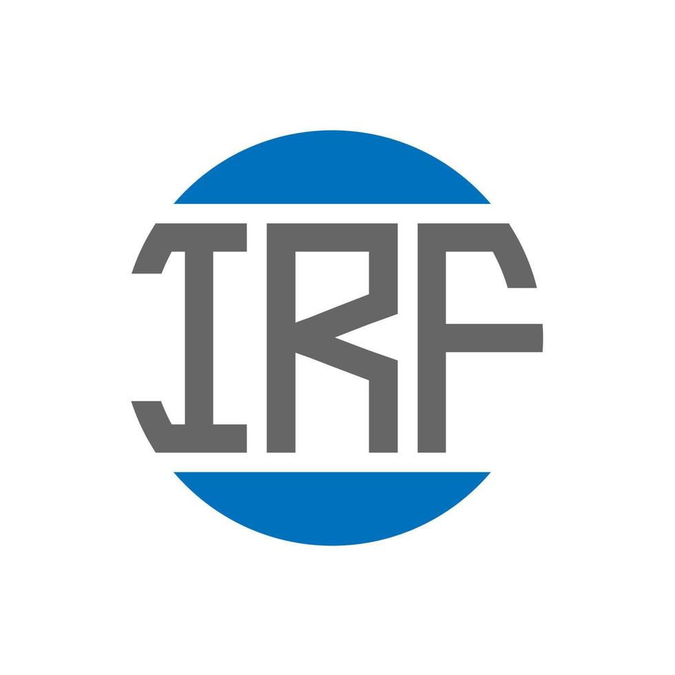 IRF letter logo design on white background. IRF creative initials circle logo concept. IRF letter design. vector