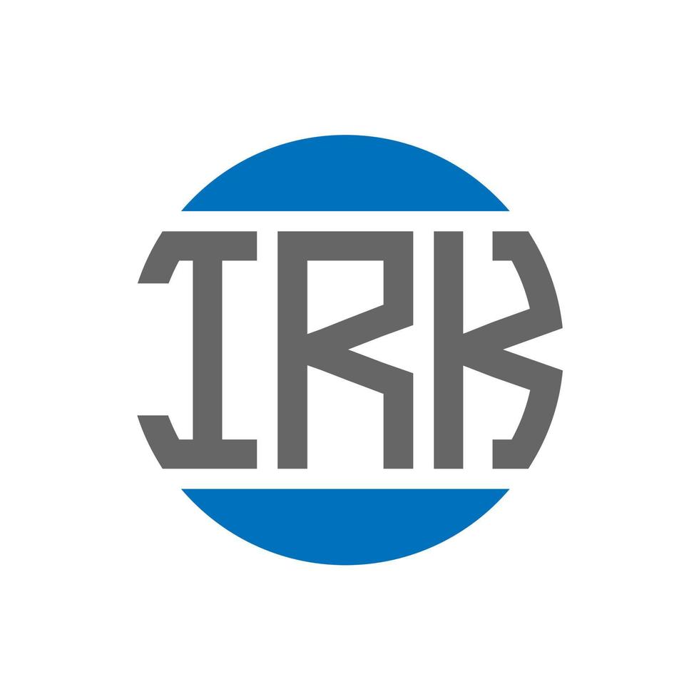 IRK letter logo design on white background. IRK creative initials circle logo concept. IRK letter design. vector