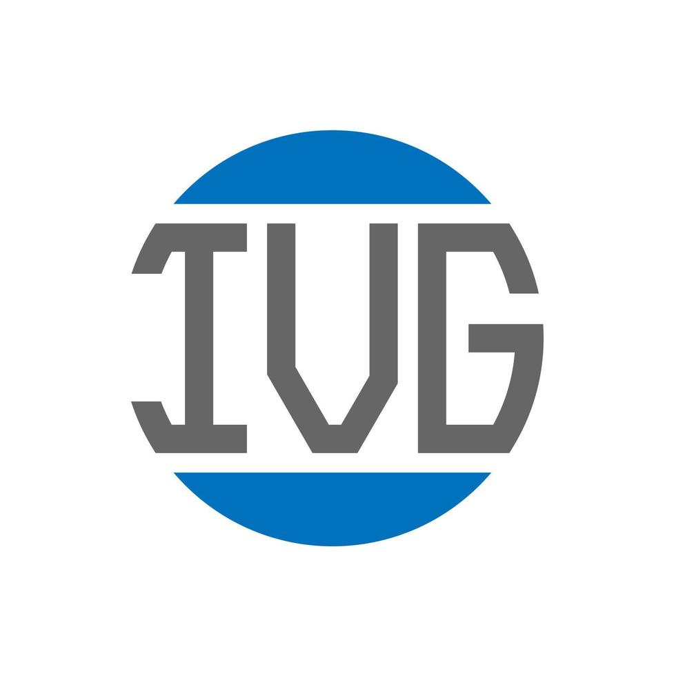 diseño de logotipo de letra ivg sobre fondo blanco. concepto de logotipo de círculo de iniciales creativas de ivg. diseño de letras ivg. vector