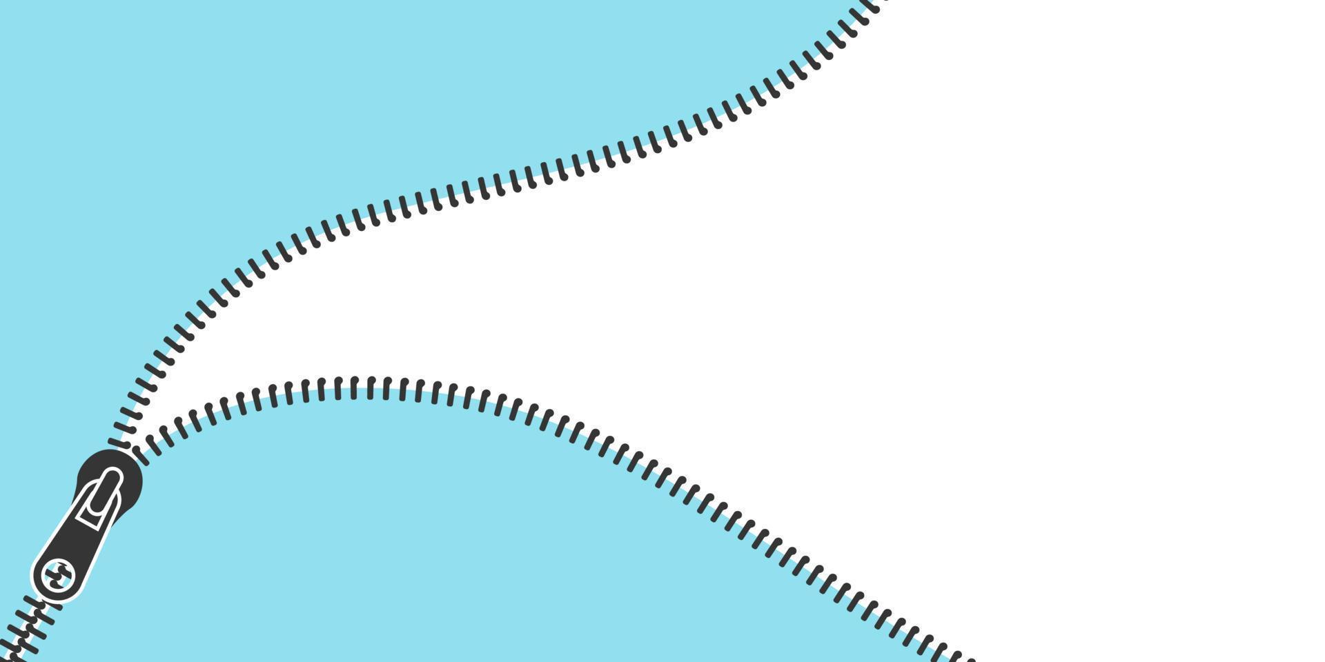 Zipper Background. Concept banner closed and open zipper. Fastener