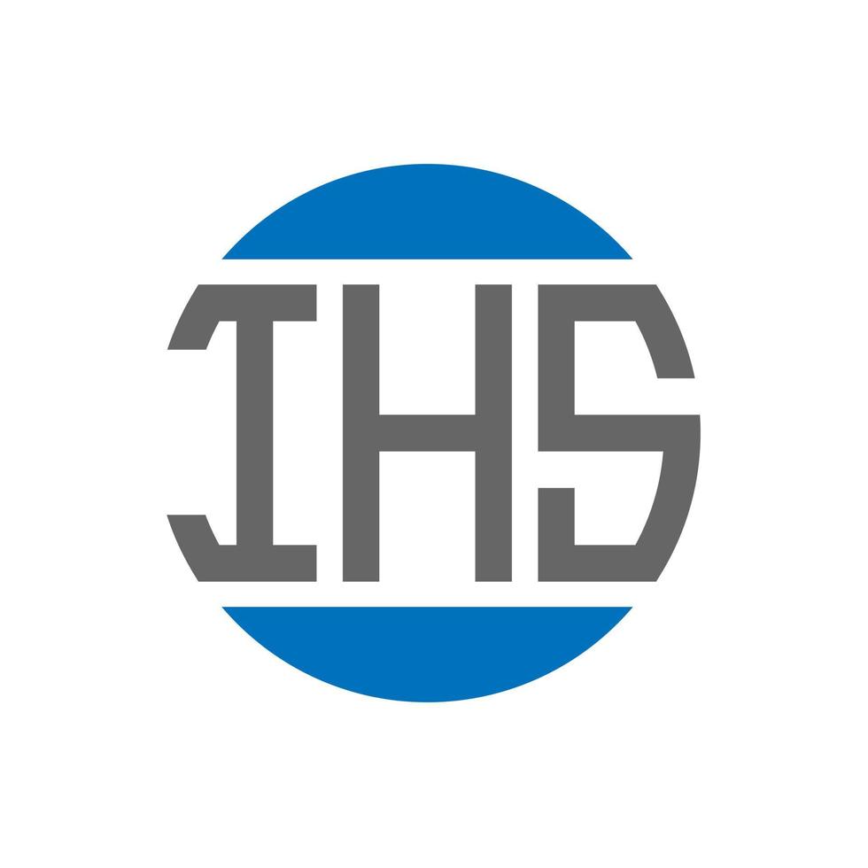 diseño del logotipo de la letra ihs sobre fondo blanco. concepto de logotipo de círculo de iniciales creativas de ihs. diseño de letra ihs. vector