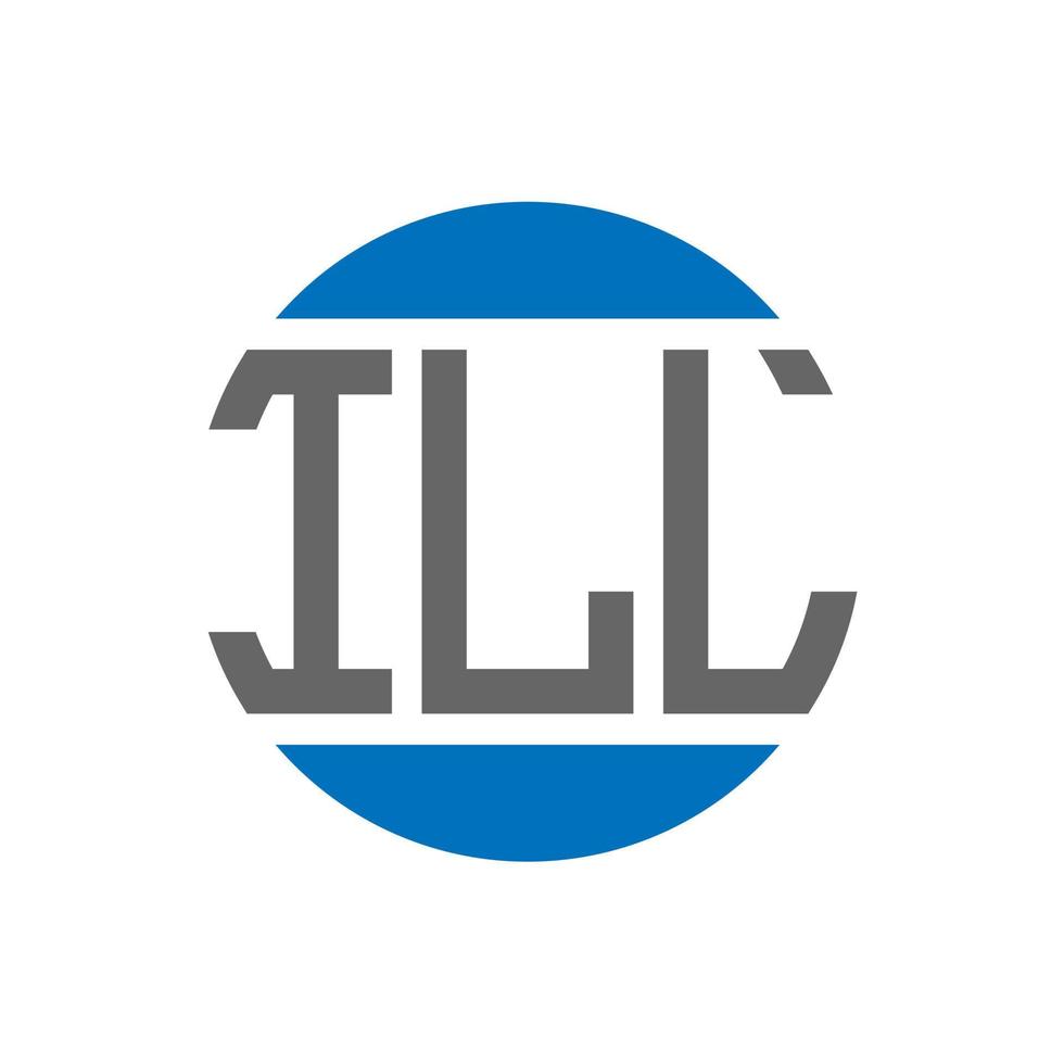 ILL letter logo design on white background. ILL creative initials circle logo concept. ILL letter design. vector