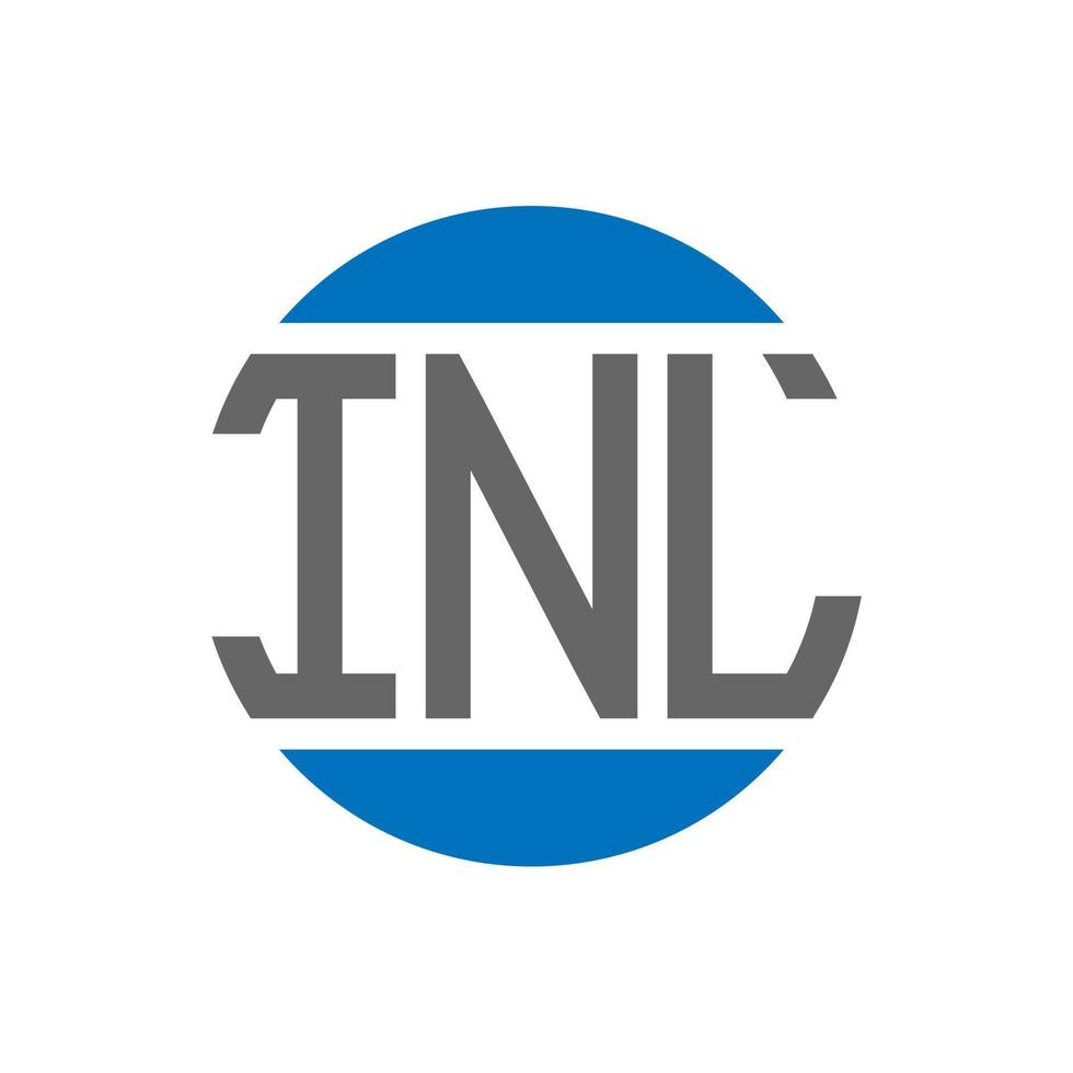 INL letter logo design on white background. INL creative initials circle logo concept. INL letter design. vector