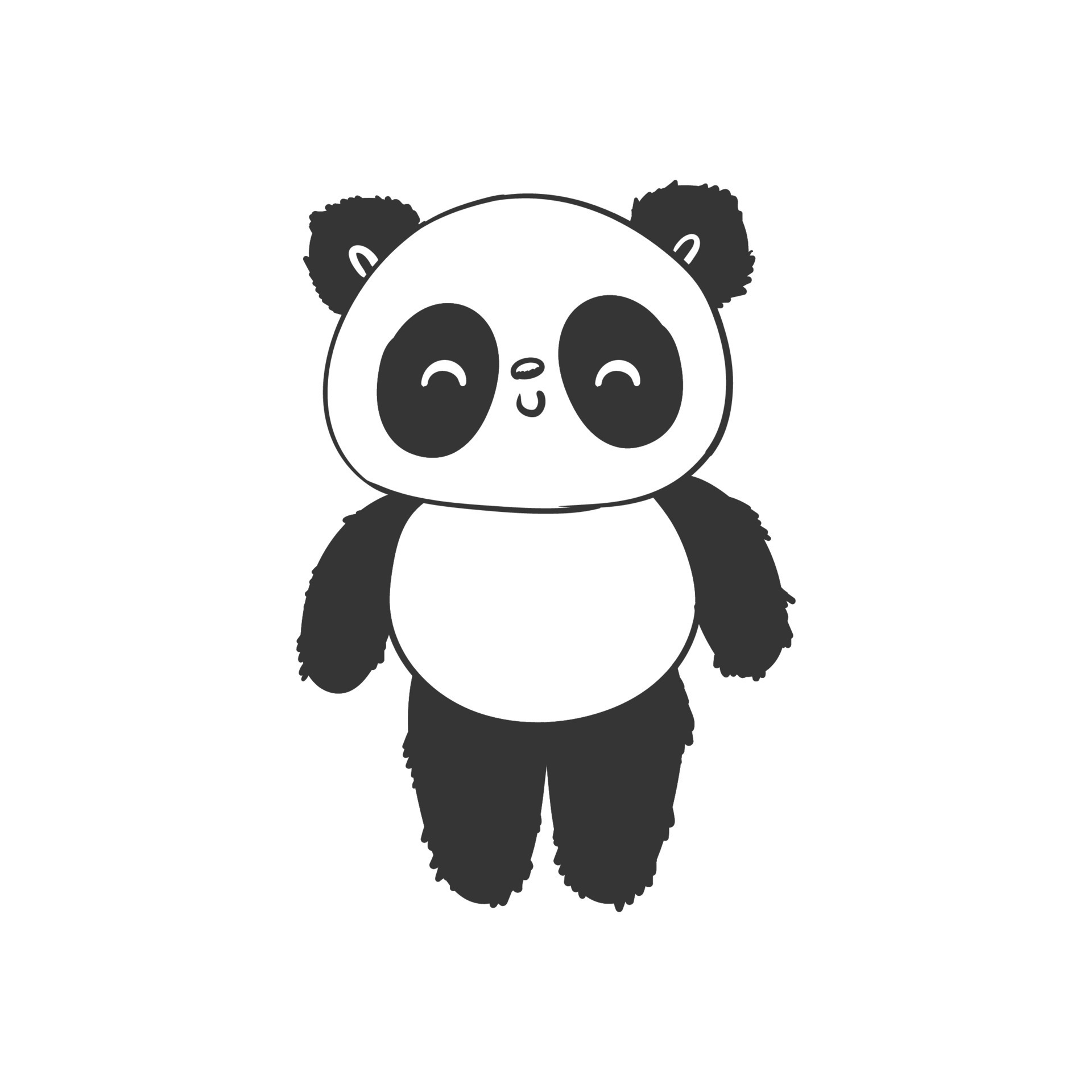 Panda. Hand-drawn panda bear. Sketch drawing for design. Vector image ...