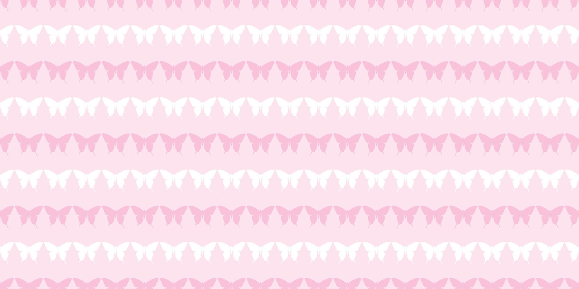 Butterfly silhouette seamless vector pattern background