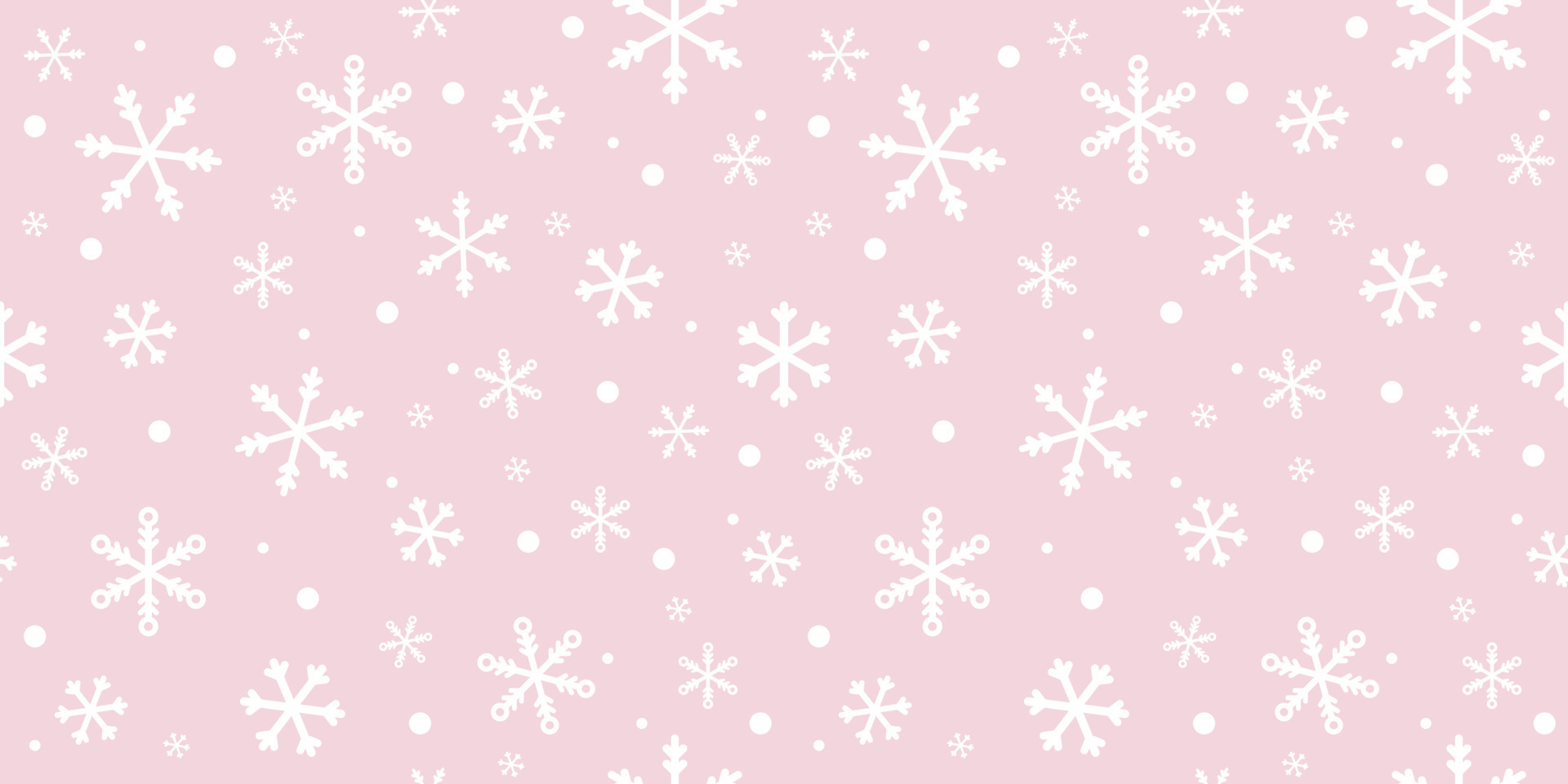 Pink and white snowflakes vector pattern background 16186126 Vector Art ...