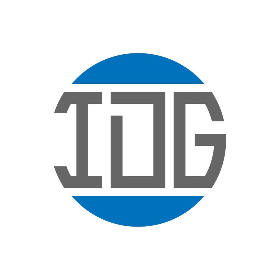 diseño de logotipo de letra idg sobre fondo blanco. concepto de logotipo de círculo de iniciales creativas de idg. diseño de letras idg. vector