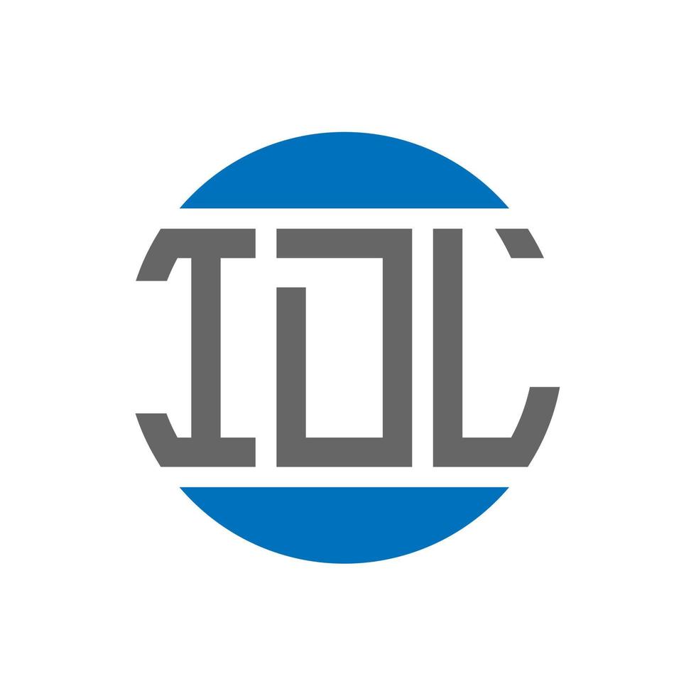 diseño de logotipo de letra idl sobre fondo blanco. concepto de logotipo de círculo de iniciales creativas idl. diseño de letras inactivas. vector
