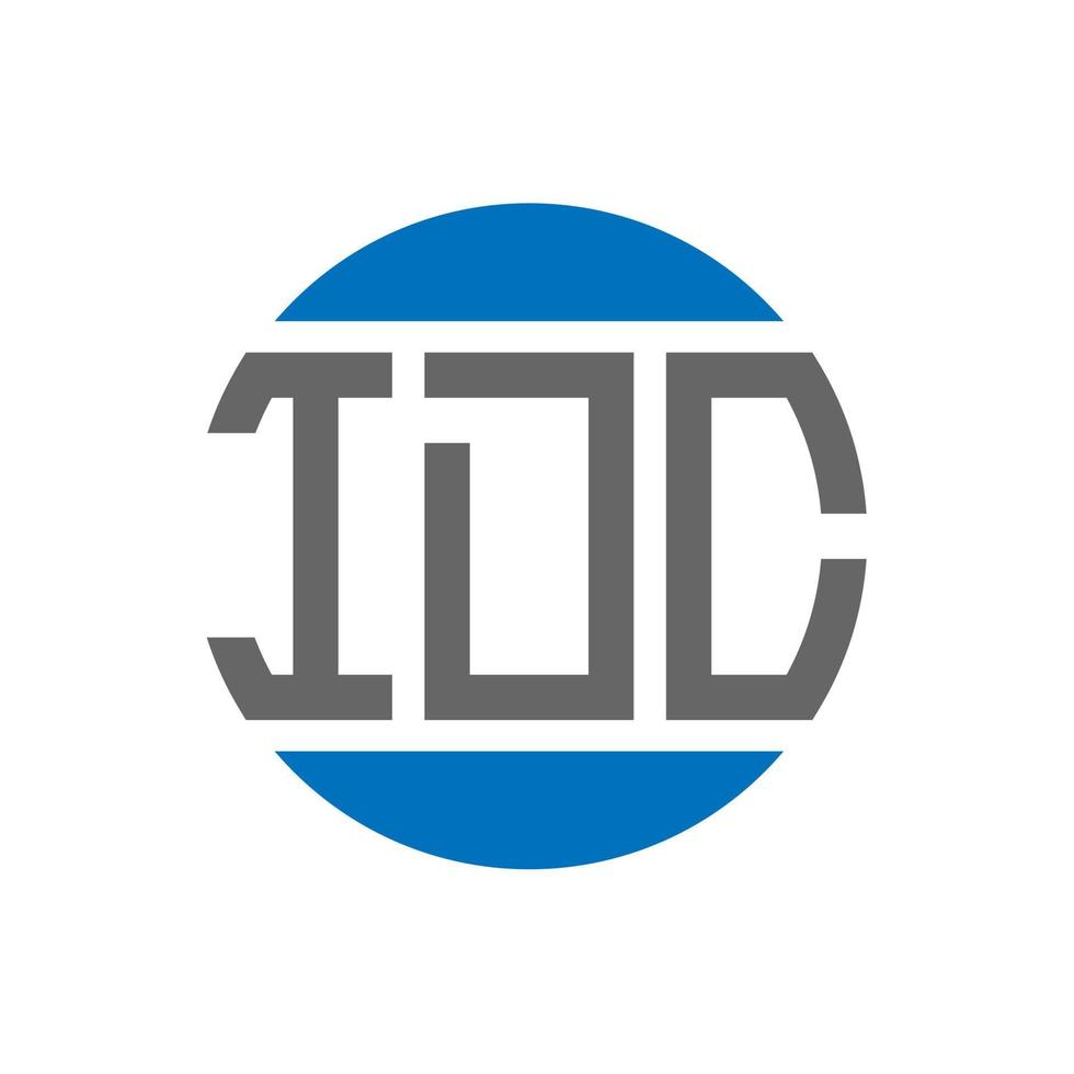 diseño de logotipo de letra idc sobre fondo blanco. concepto de logotipo de círculo de iniciales creativas de idc. diseño de letras idc. vector