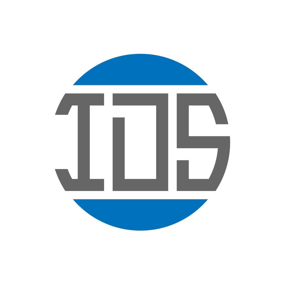 IDS letter logo design on white background. IDS creative initials circle logo concept. IDS letter design. vector