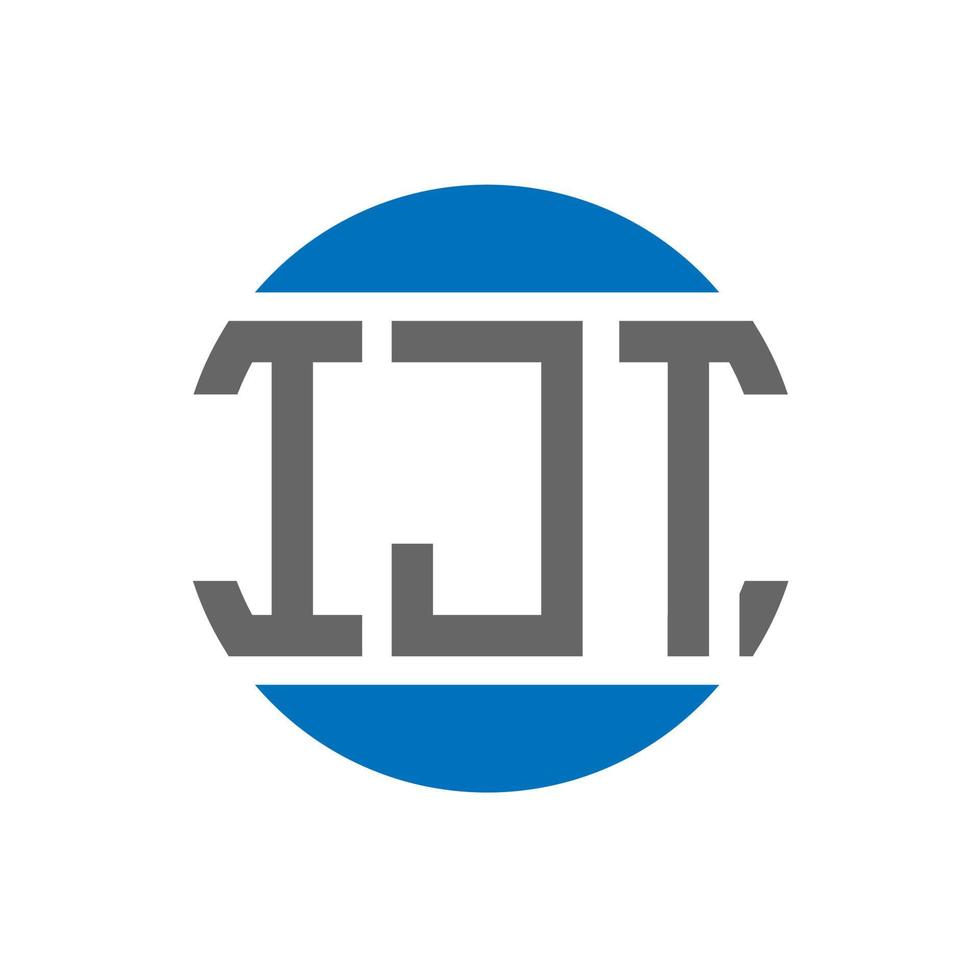 IJT letter logo design on white background. IJT creative initials circle logo concept. IJT letter design. vector