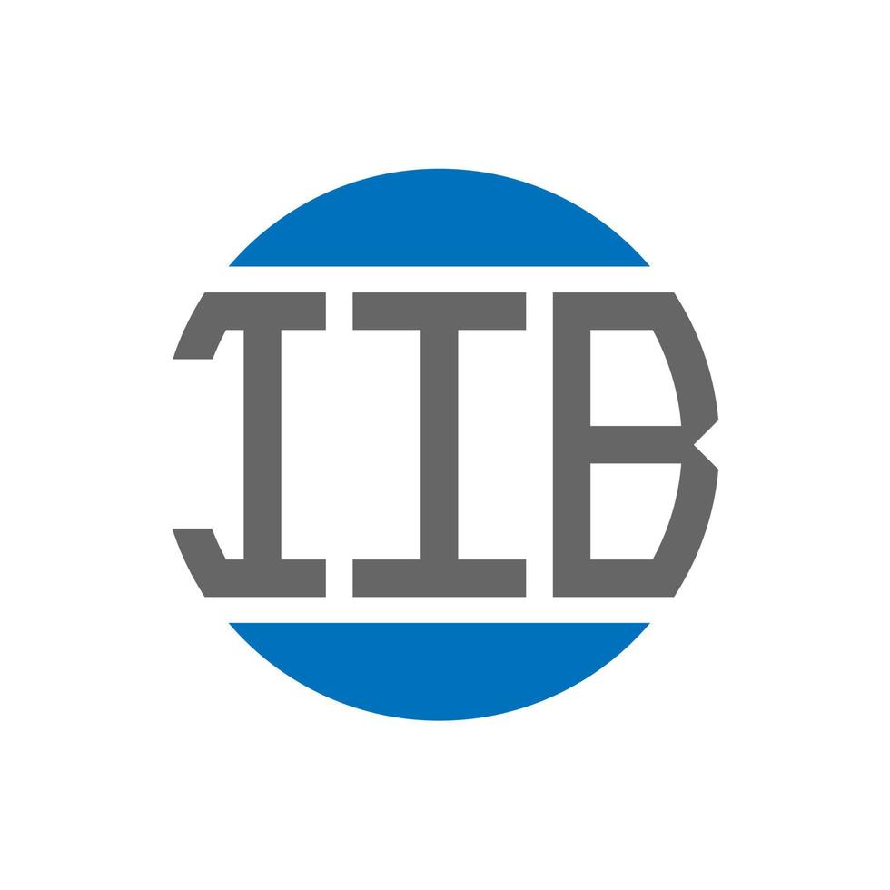 diseño de logotipo de letra iib sobre fondo blanco. Concepto de logotipo de círculo de iniciales creativas de iib. diseño de letras iib. vector