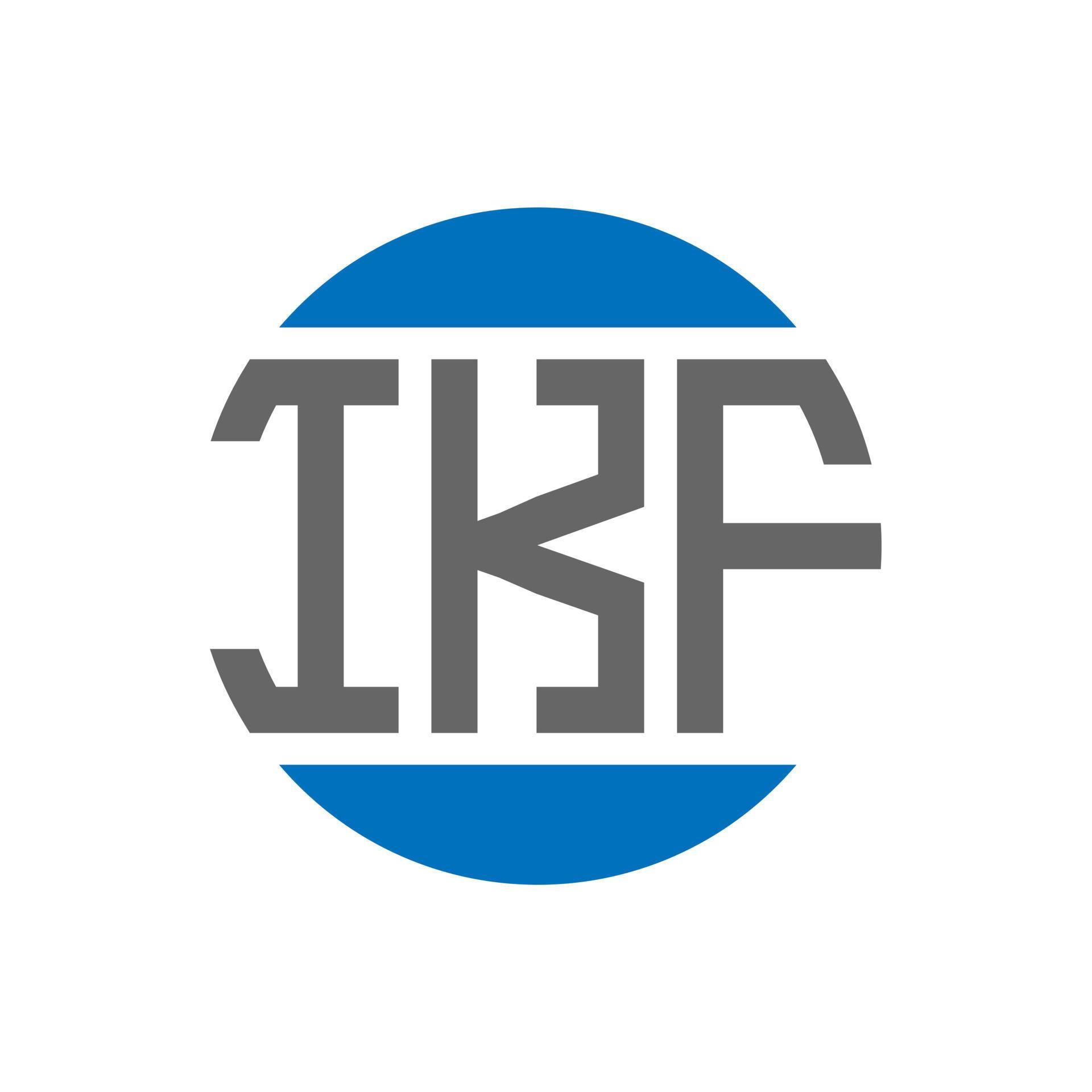 IKF letter logo design on white background. IKF creative initials ...