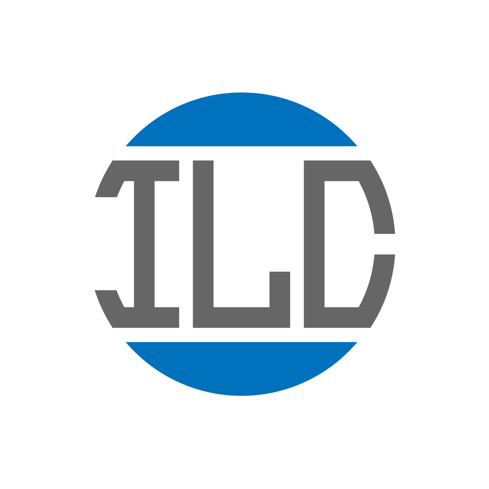 ILC letter logo design on white background. ILC creative initials