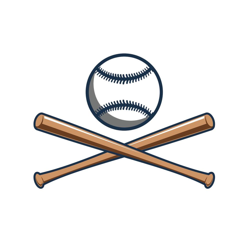 diseño de vector de logotipo de deporte de béisbol