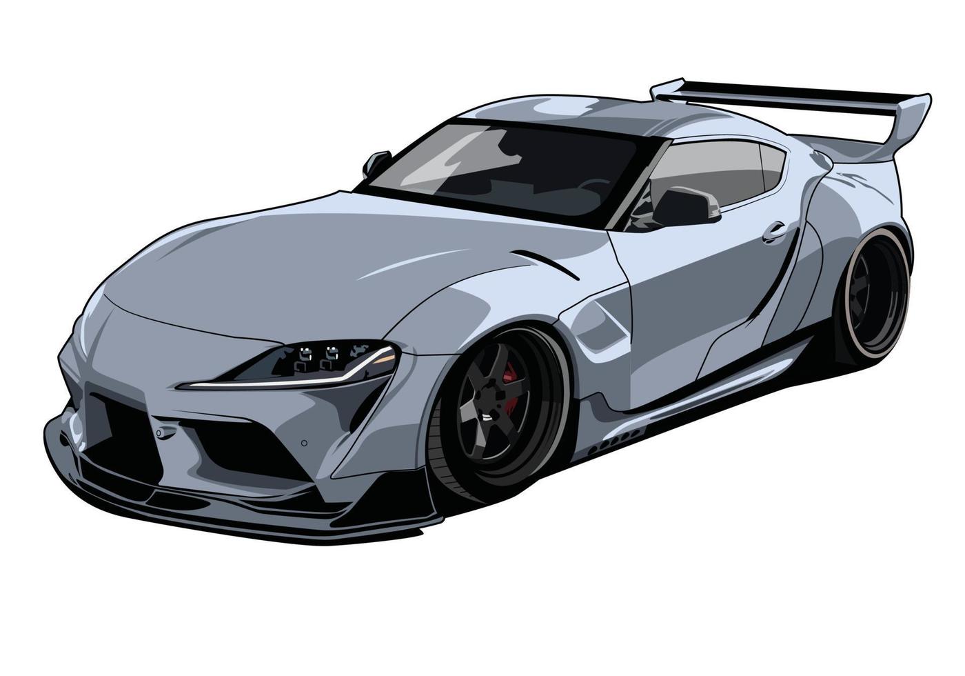 supra a90 car illustration vector design