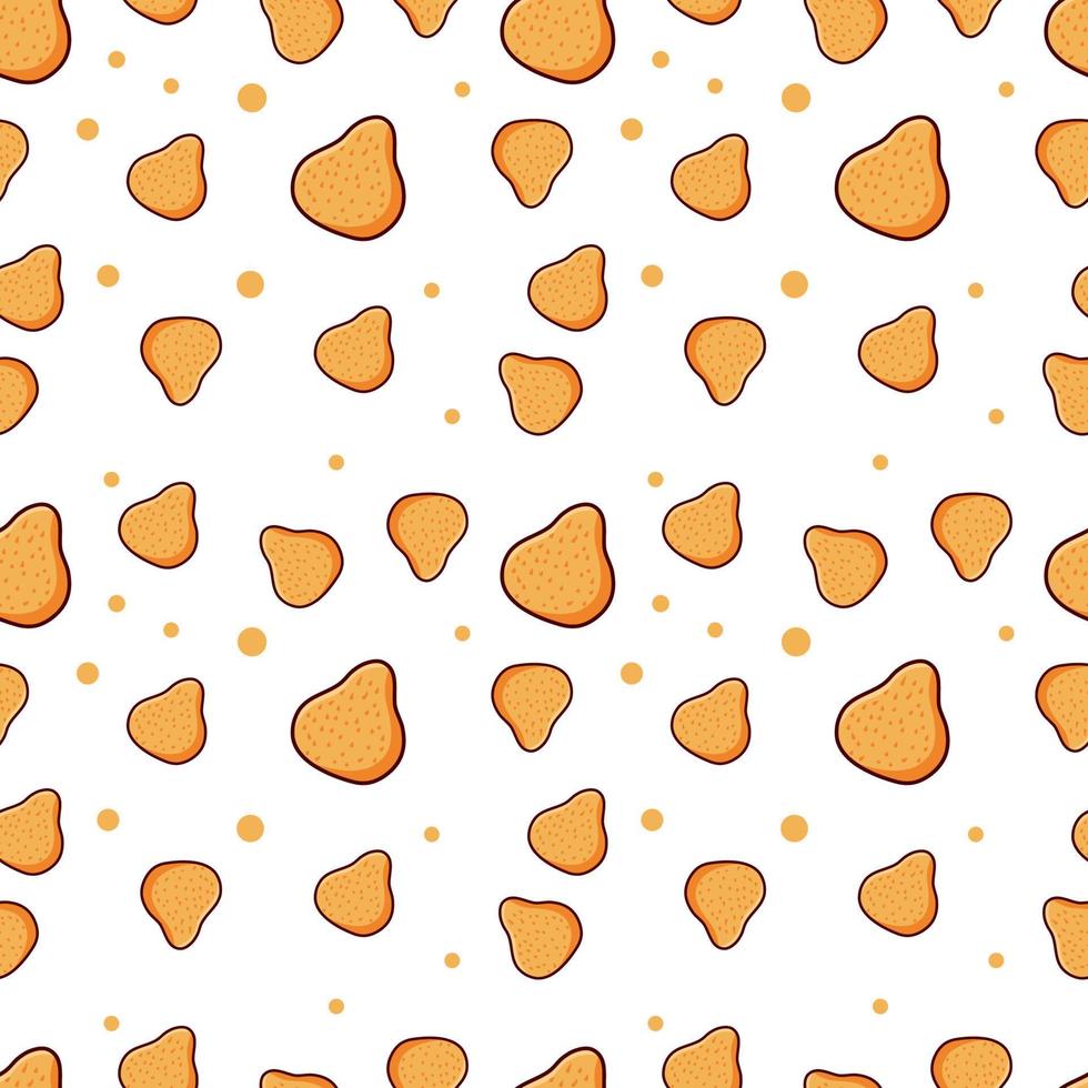 SEAMLESS PATTERN OF COXINHA LATINA FOOD vector