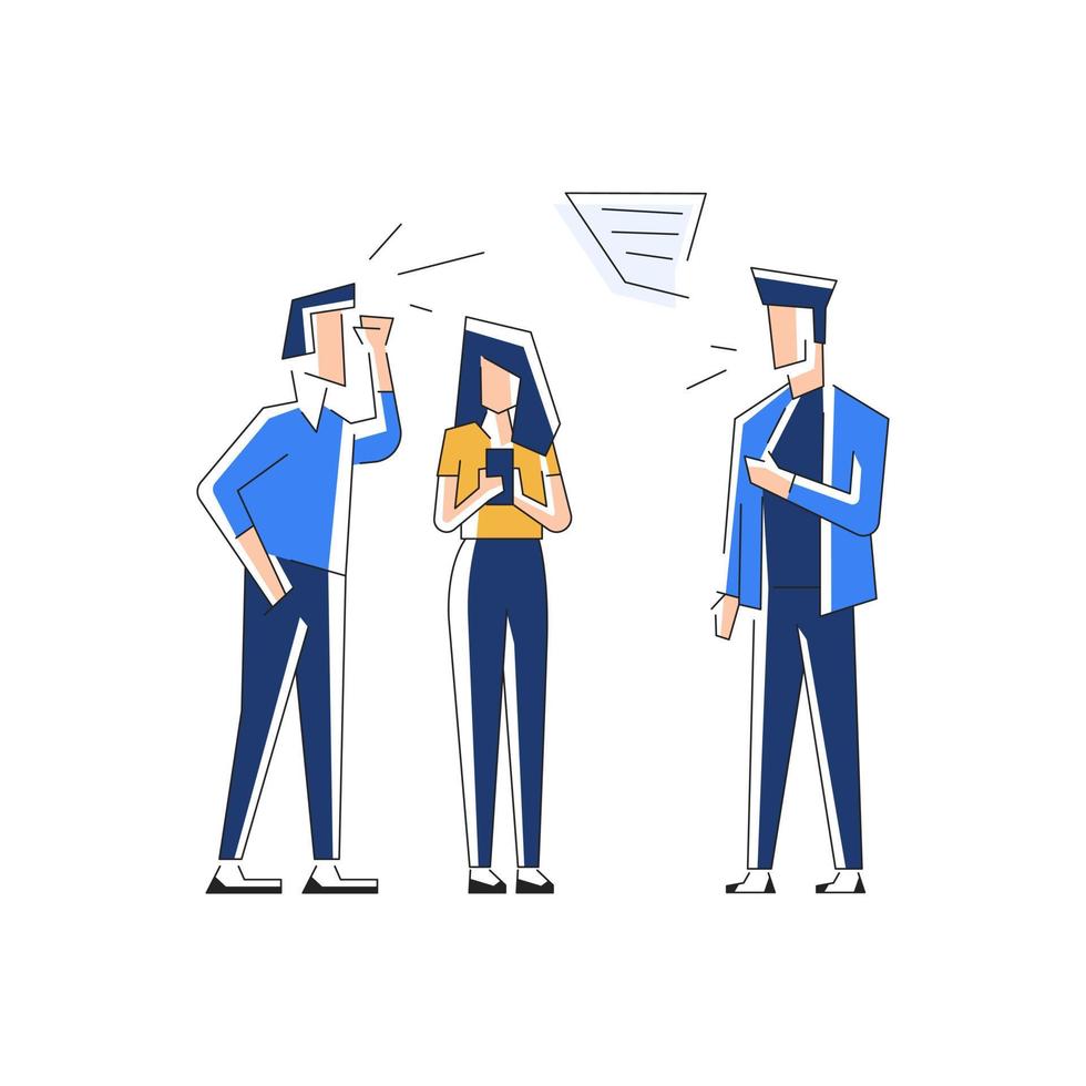 teamwork power, share opinion, brainstorming. Conversation of a man and a woman,collaboration vector