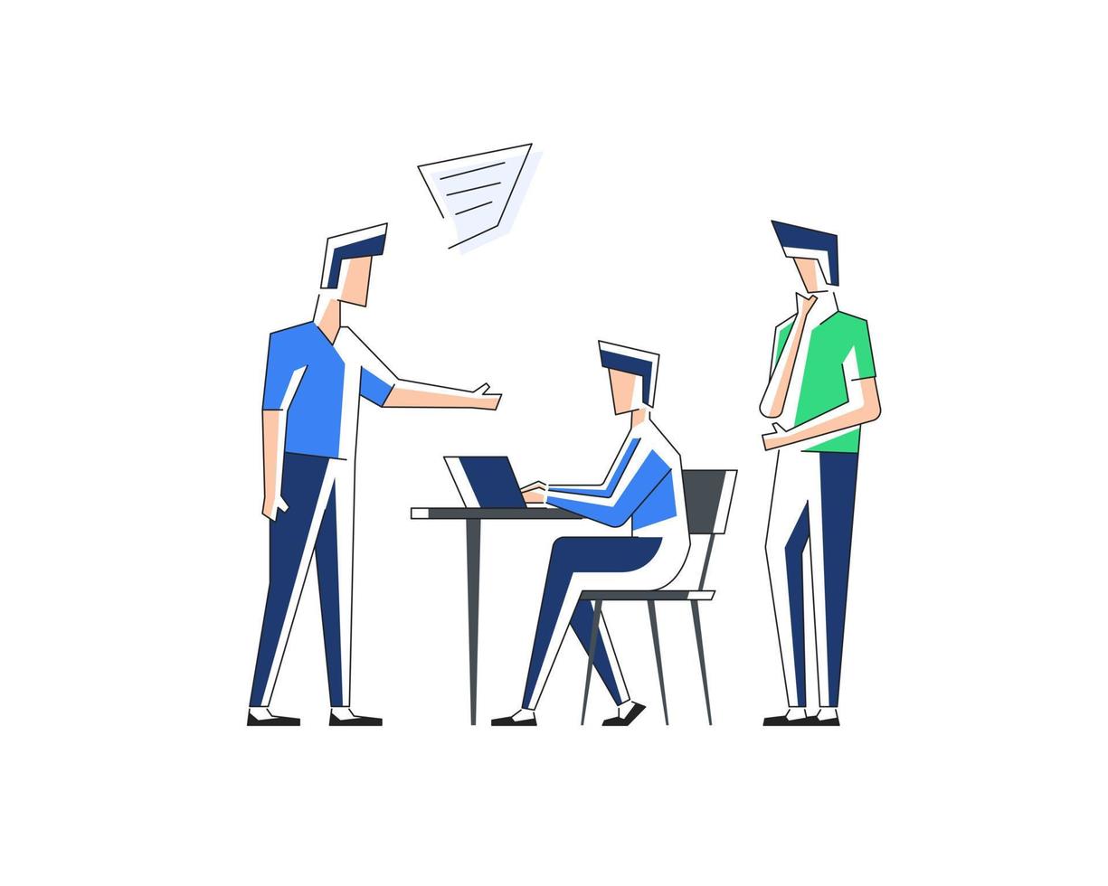 teamwork power, share opinion, brainstorming. Conversation of a man and a woman,collaboration vector