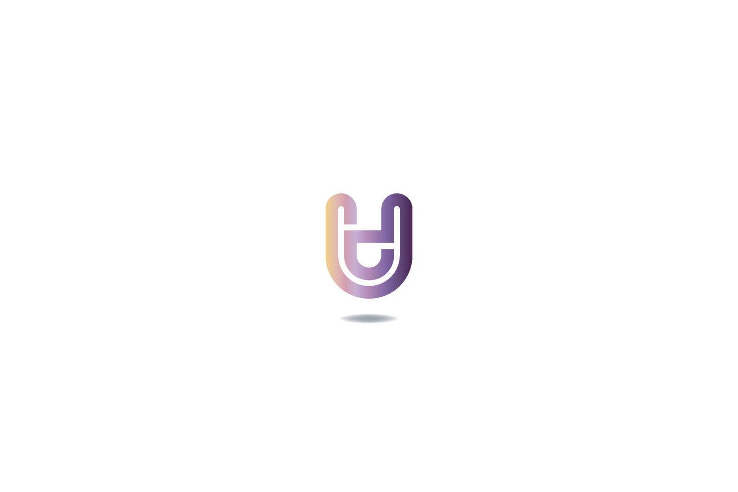 vector colorful letter u gradient logo