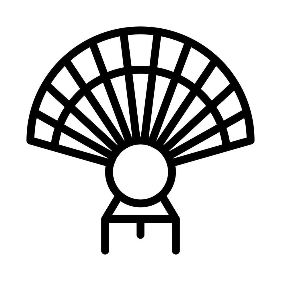 vector de ilustración de contorno de ventilador y icono de logotipo icono de año nuevo perfecto.