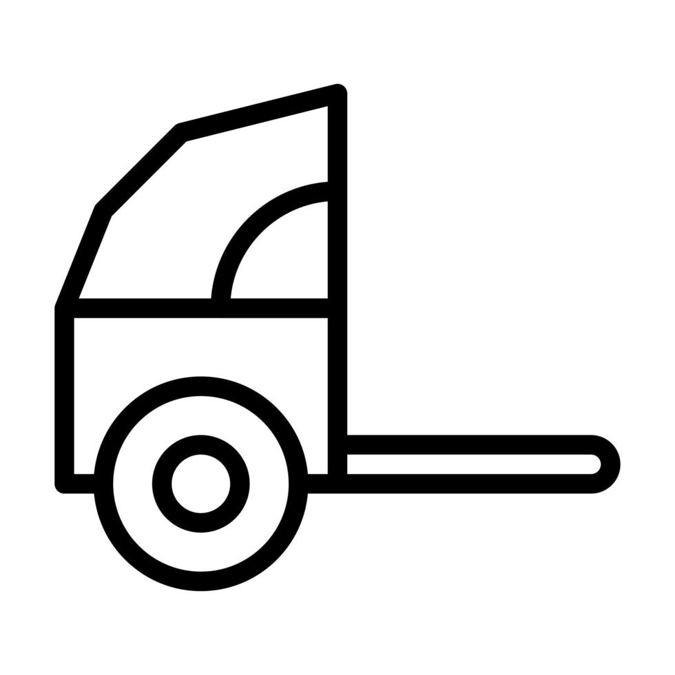 vector de ilustración de contorno de rickshaw e icono de logotipo icono de año nuevo perfecto.
