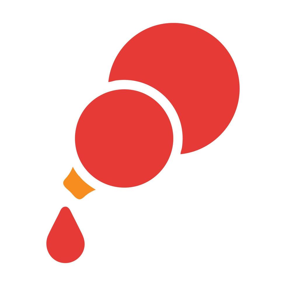 Calabash rojo sólido ilustración vectorial e icono del logotipo icono de año nuevo perfecto. vector