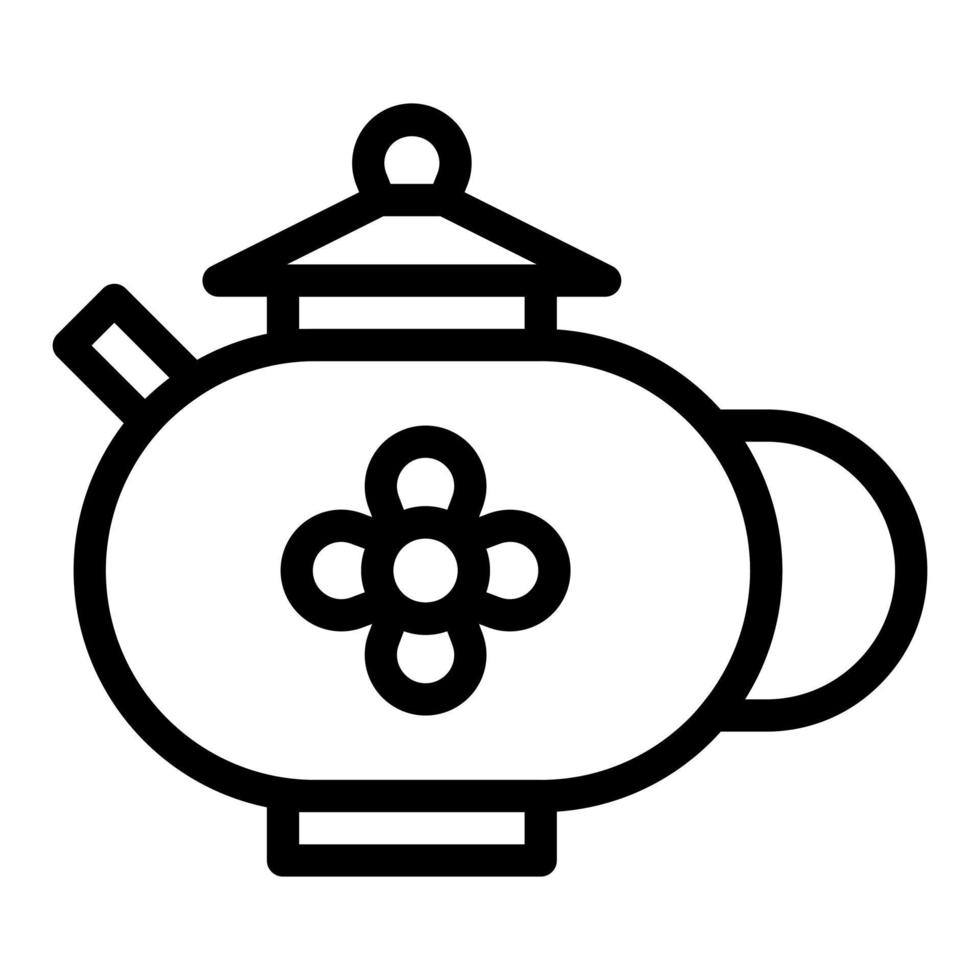 teapot outline illustration vector and logo Icon new year icon perfect.