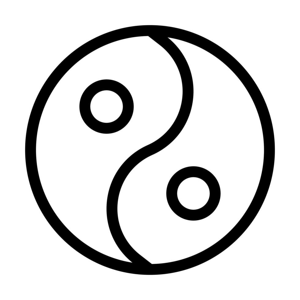 yin yang ilustración vector e icono de logotipo icono de año nuevo perfecto.