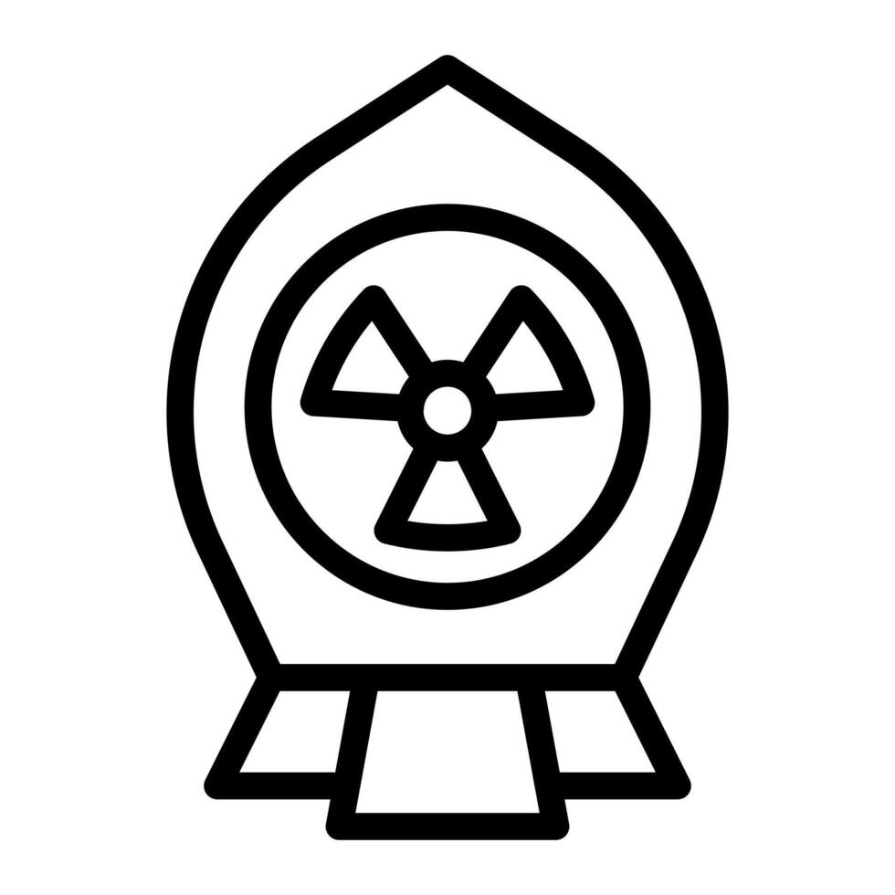 vector de ilustración nuclear e icono de logotipo icono de arma del ejército perfecto.