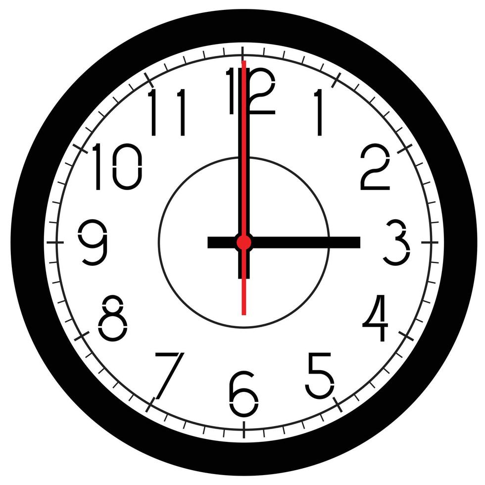 Modern wall clock 16187163 Vector Art at Vecteezy