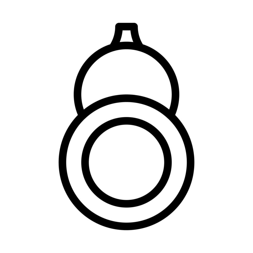 Calabash outline illustration vector and logo Icon new year icon perfect.