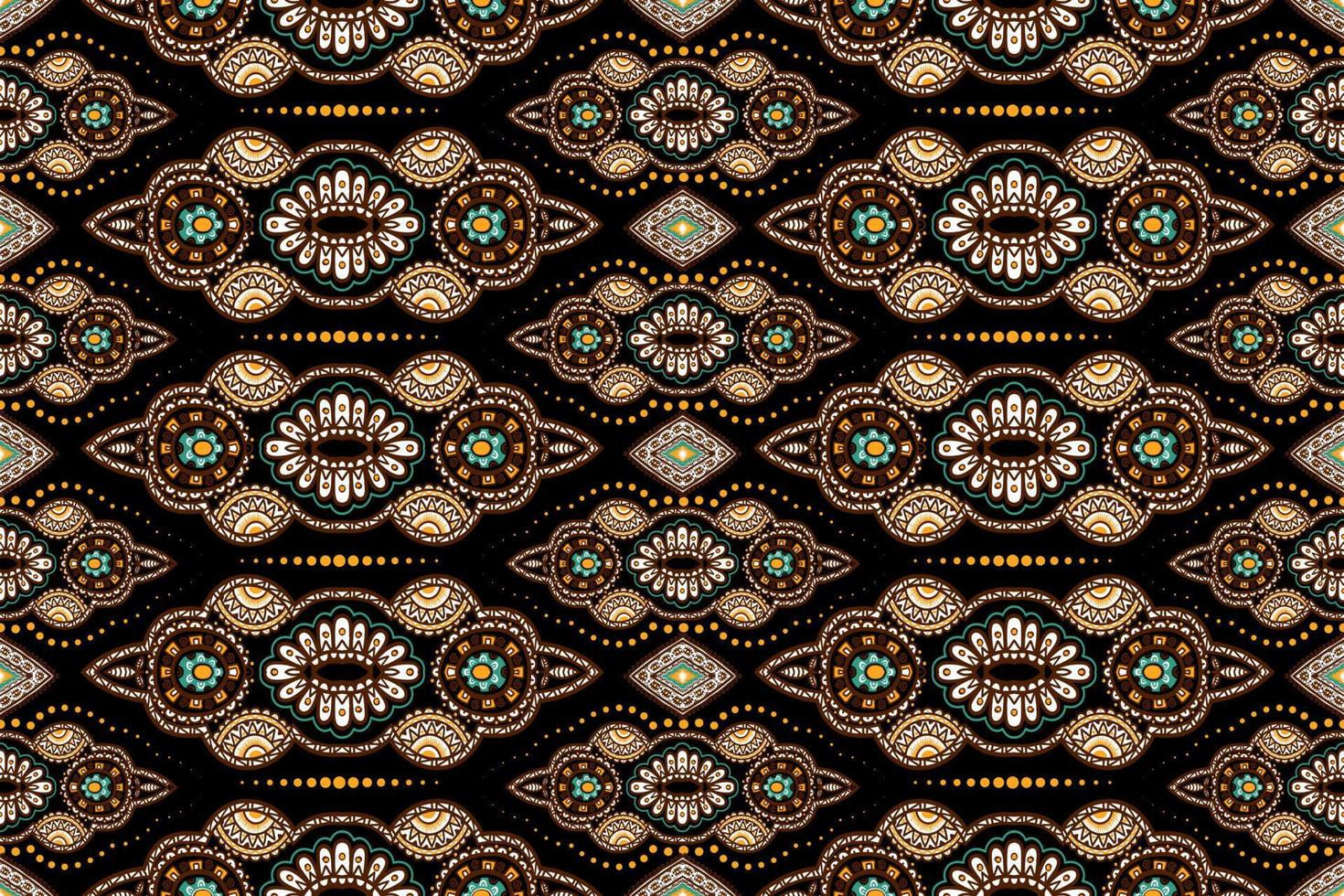 traditional ethnic geometric pattern background design for backgrounds carpet wallpaper clothes wrap fabric seamless embroidery style vector illustration