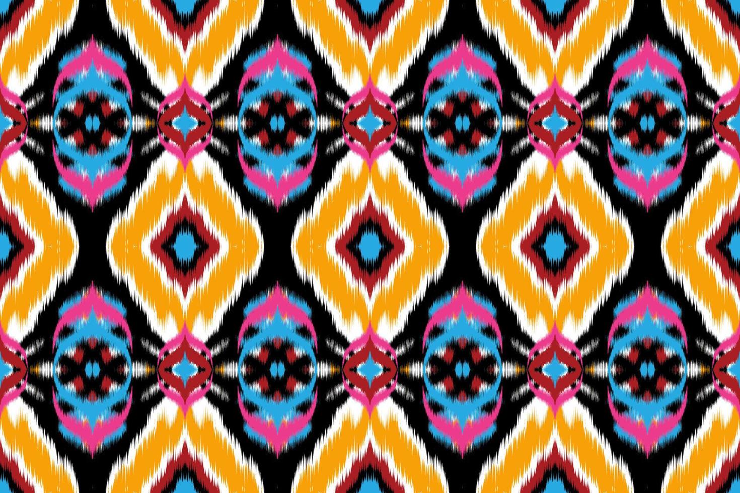 traditional ethnic geometric pattern background design for backgrounds carpet wallpaper clothes wrap fabric seamless embroidery style vector illustration