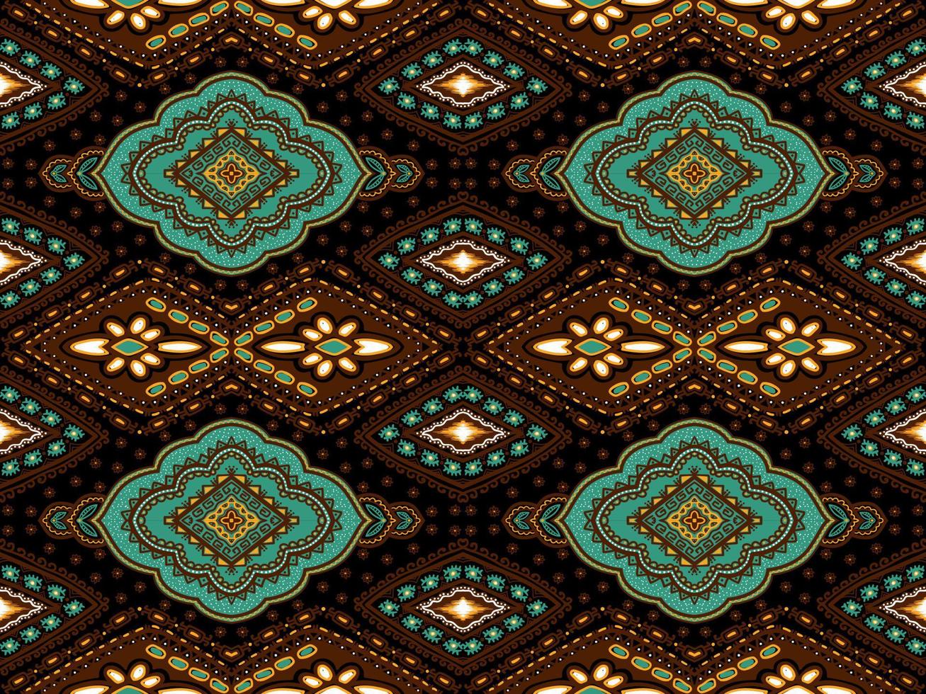 traditional ethnic geometric pattern background design for backgrounds carpet wallpaper clothes wrap fabric seamless embroidery style vector illustration