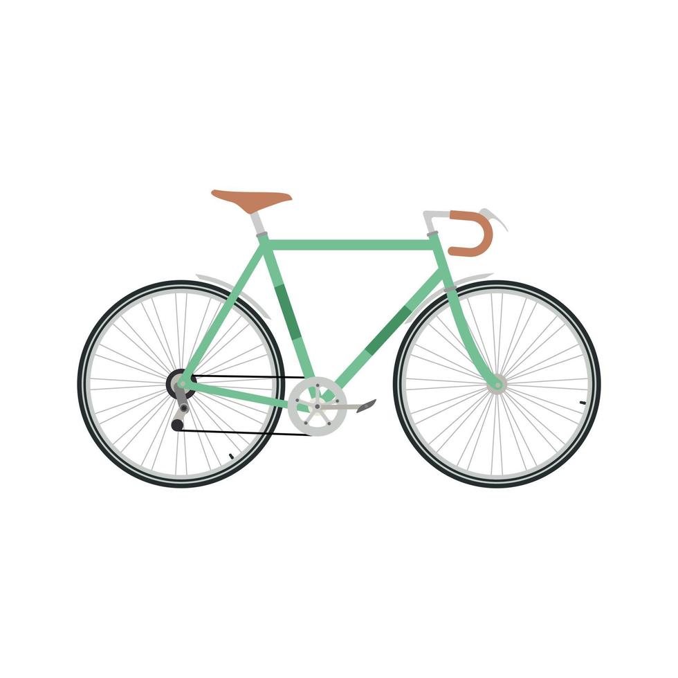 Ilustración de vector de diseño plano de bicicleta de carretera vintage. bicicleta antigua