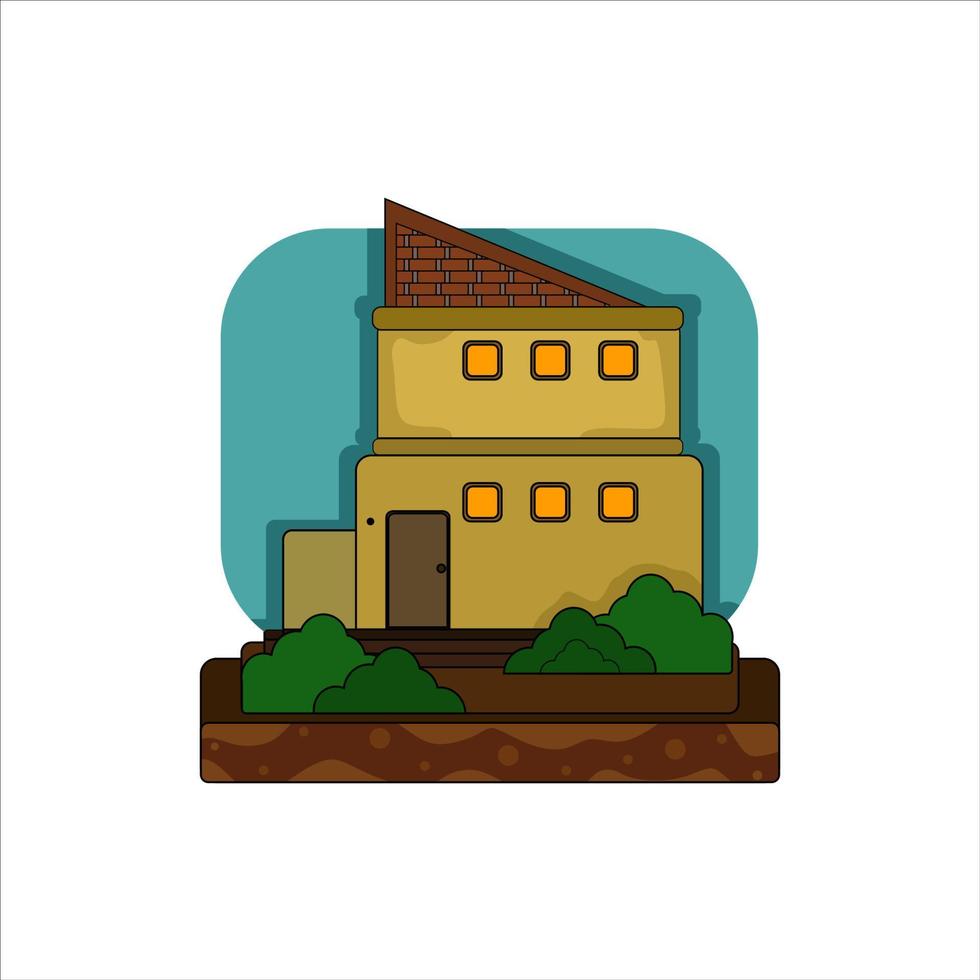 casa o casa en diseño plano para logotipo o icono vector