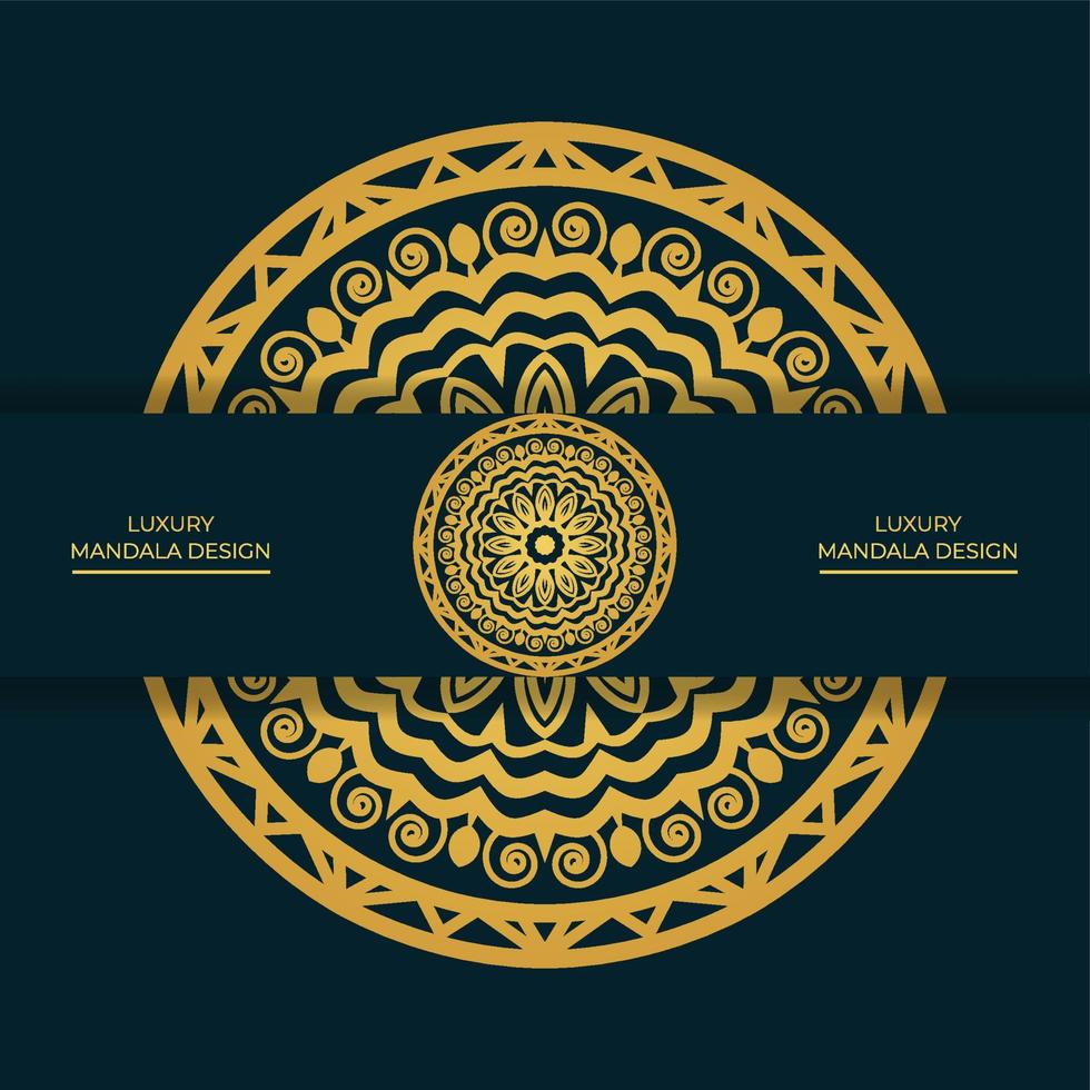 Golden gradient luxury mandala design vector