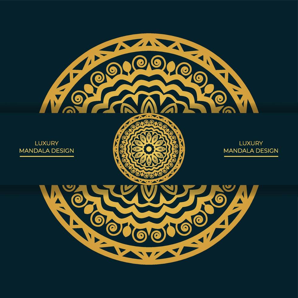 diseño de mandala de lujo degradado dorado vector