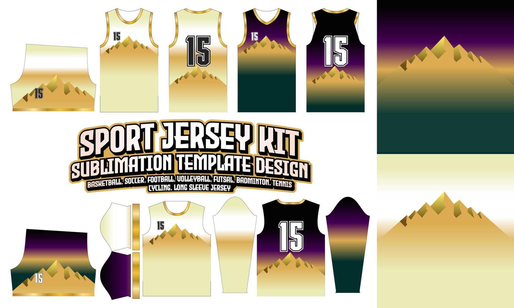 sport Jersey Apparel Sport Wear Sublimation pattern Design 279 for Soccer Football E-sport Basketball volleyball Badminton Futsal t-shirt vector