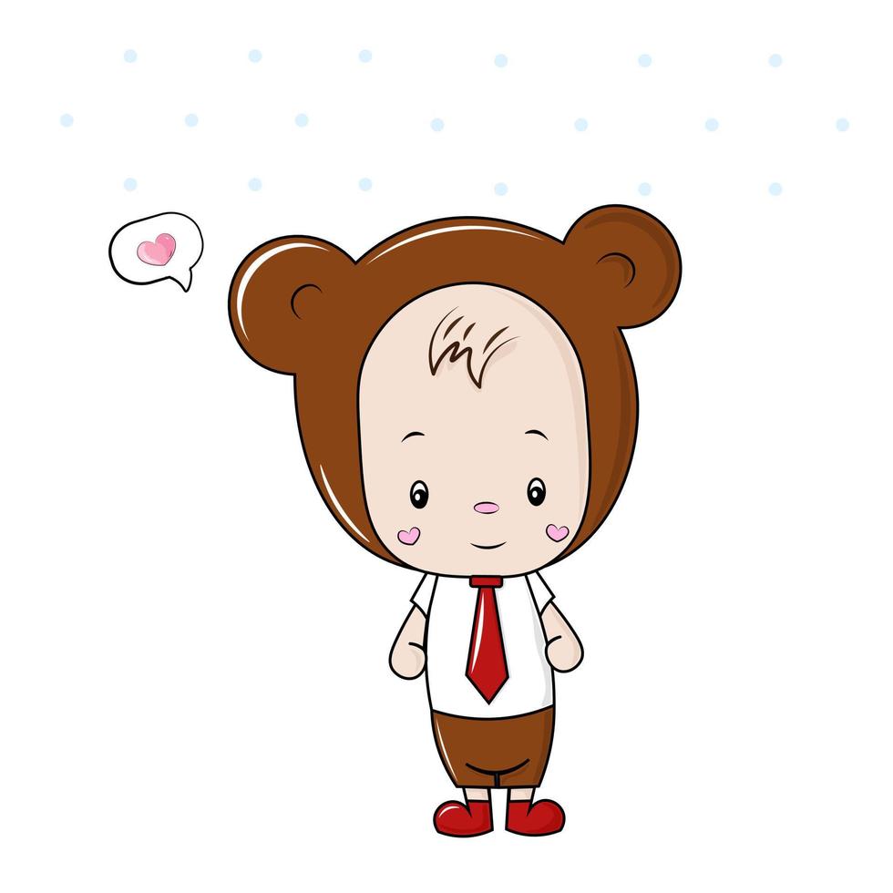 child with teddy bear vector