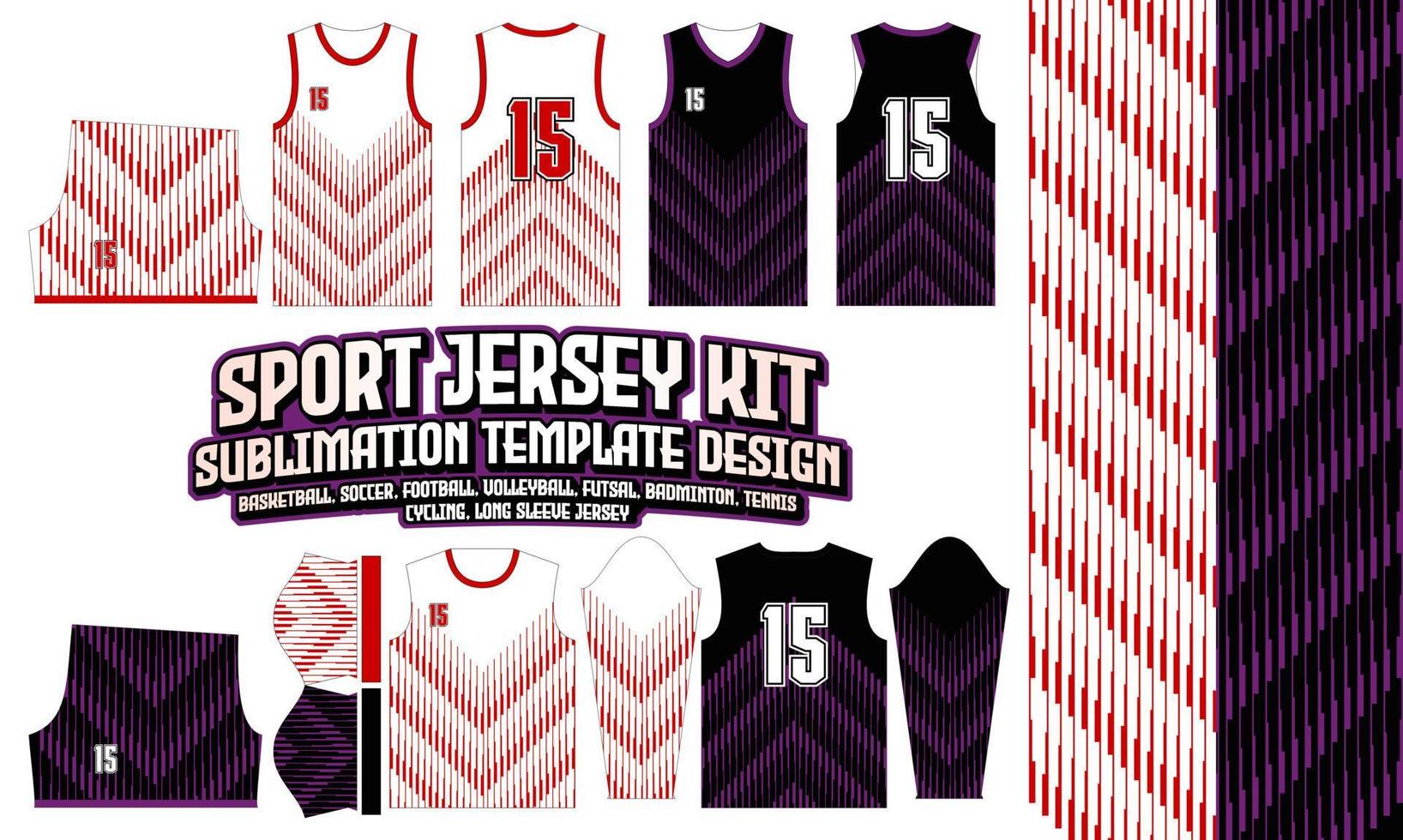 sport Jersey Apparel Sport Wear Sublimation pattern Design 282 for Soccer Football E-sport Basketball volleyball Badminton Futsal t-shirt vector