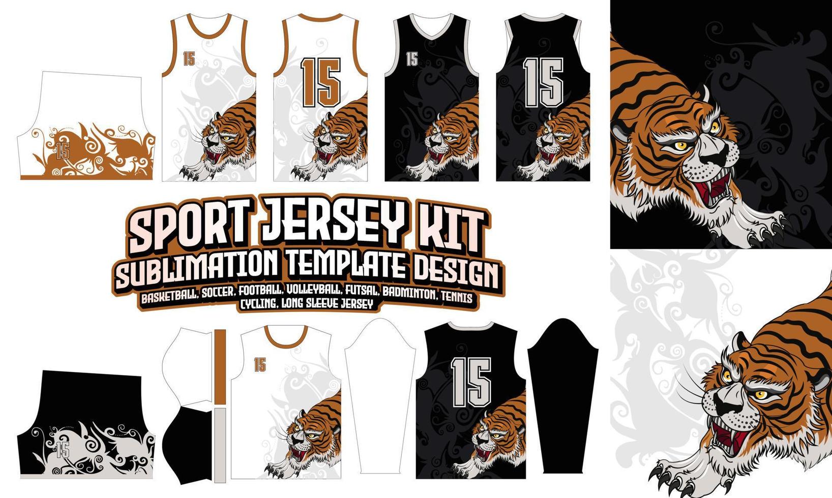 sport Jersey Apparel Sport Wear Sublimation pattern Design 271 for Soccer Football E-sport Basketball volleyball Badminton Futsal t-shirt vector