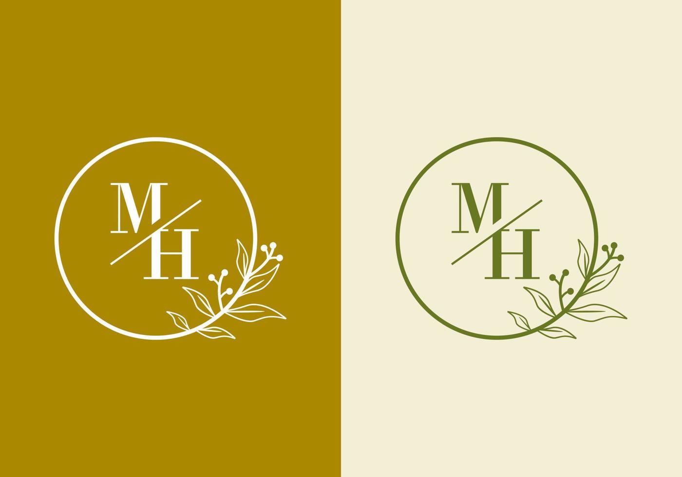 letter M, logo H, suitable for the company's initial symbol. vector