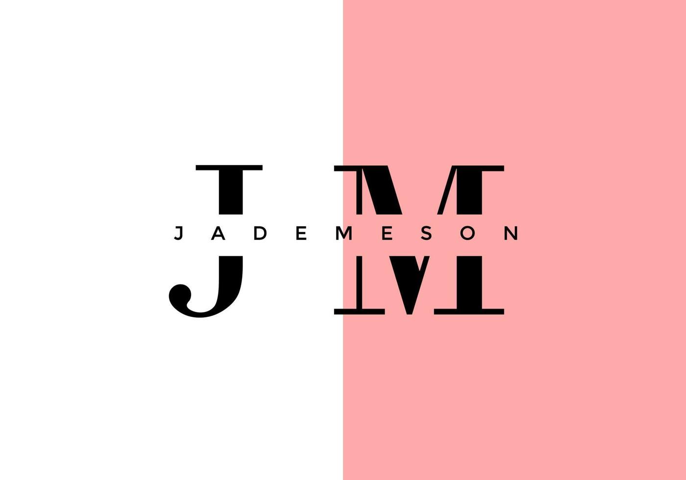 letra j, logotipo m, adecuado para el símbolo inicial de la empresa. vector