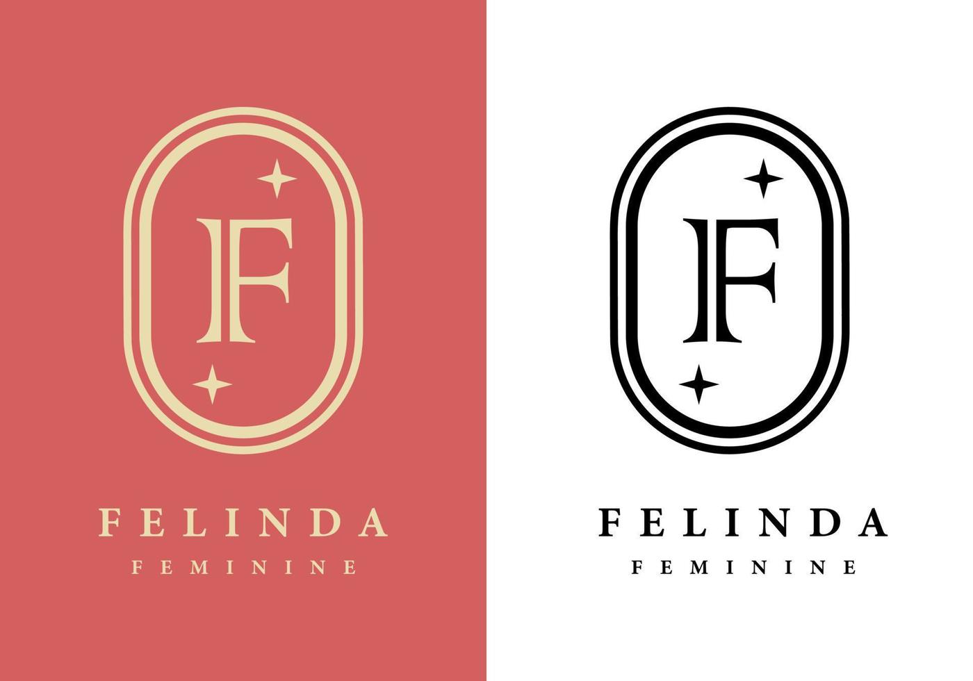 Letter F logo, perfect for salons, spas, and others. vector