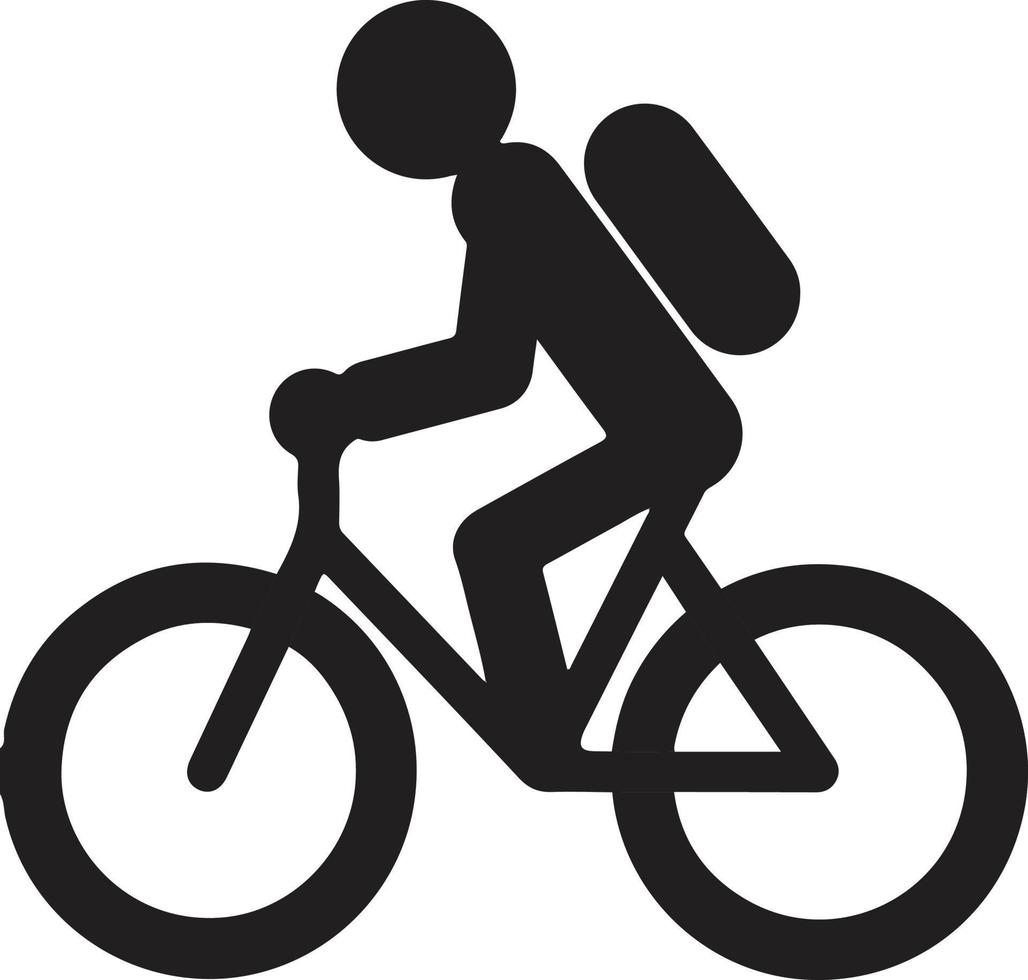 icono de bicicleta. símbolo de la carrera de bicicletas. icono plano de la carrera ciclista. señal de ciclista. silueta de ciclista de carretera. logotipo deportivo vector